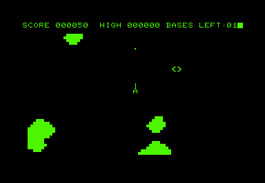 AF-Asteroids game screenshot for Commodore PET